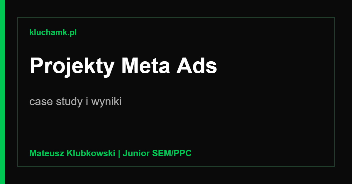 Projekty Meta Ads: case study i wyniki